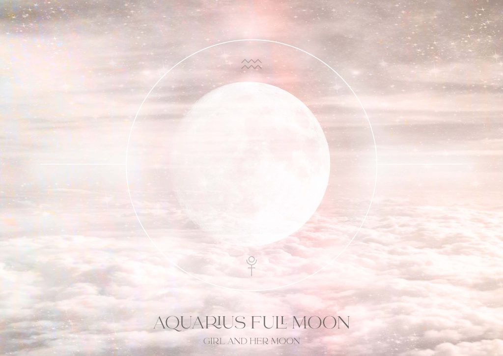 Aquarius Full Moon + Ritual July 2021 Girl and Her Moon