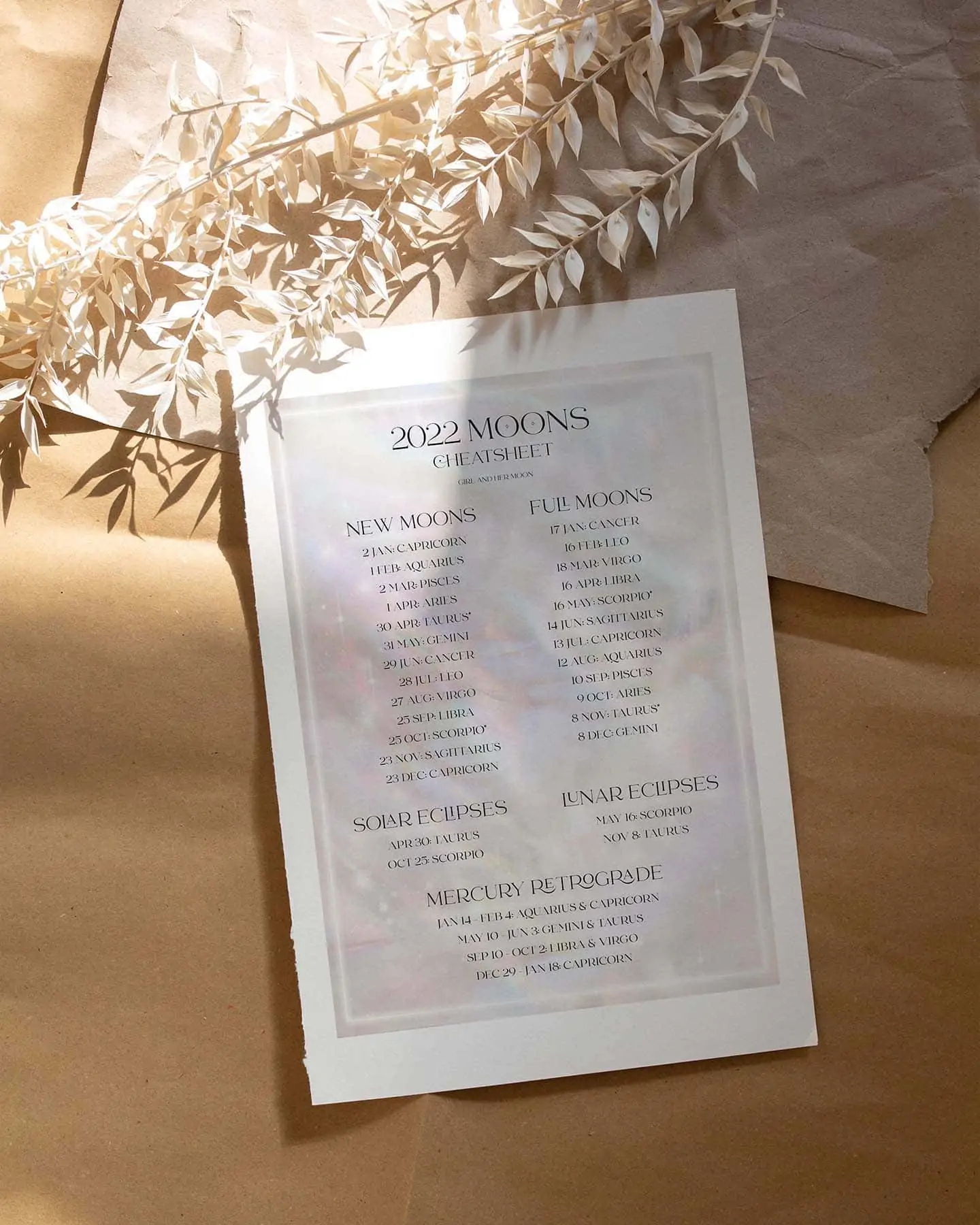2022 MOON PHASES PRINT - Image 3