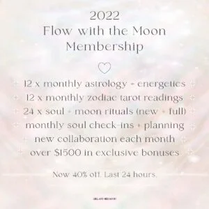 2022 Flow with the Moon Membership Girl and Her Moon