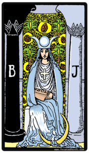 High Priestess Tarot Card Meaning Girl and Her Moon