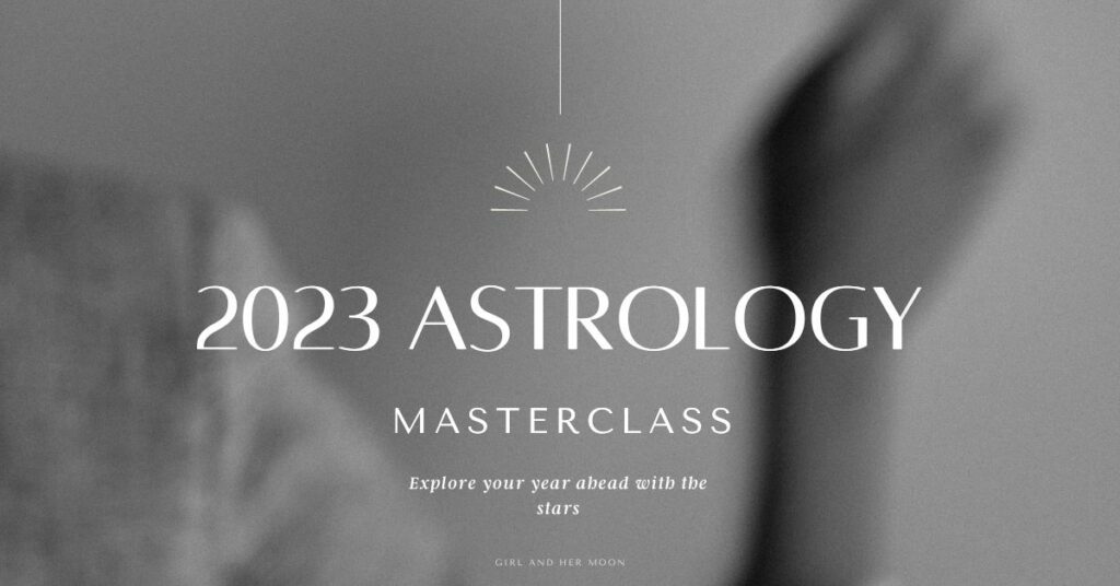 2023 Astrology Masterclass Girl and Her Moon