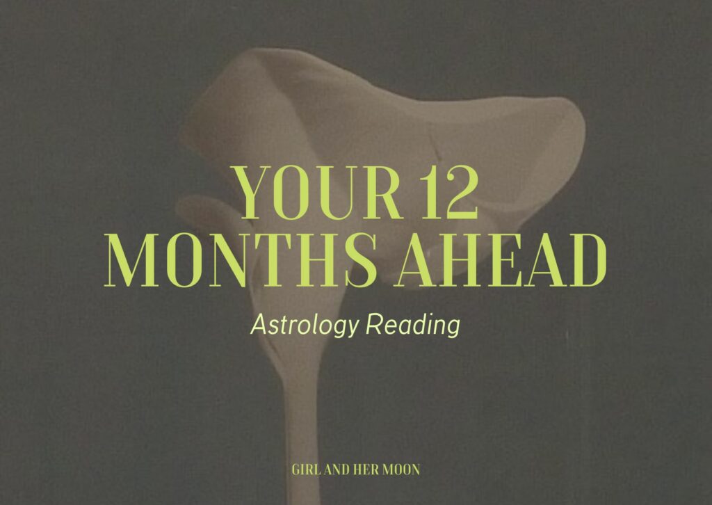 12 Month Ahead Astrology Reading Girl and Her Moon
