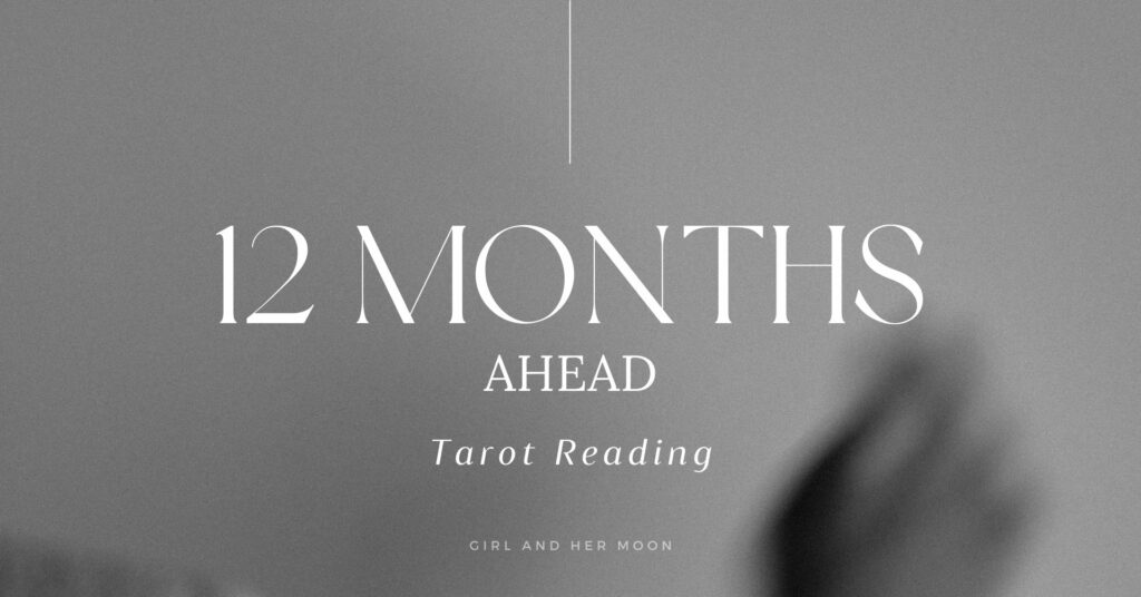 12 Months Ahead Tarot Reading Girl and Her Moon