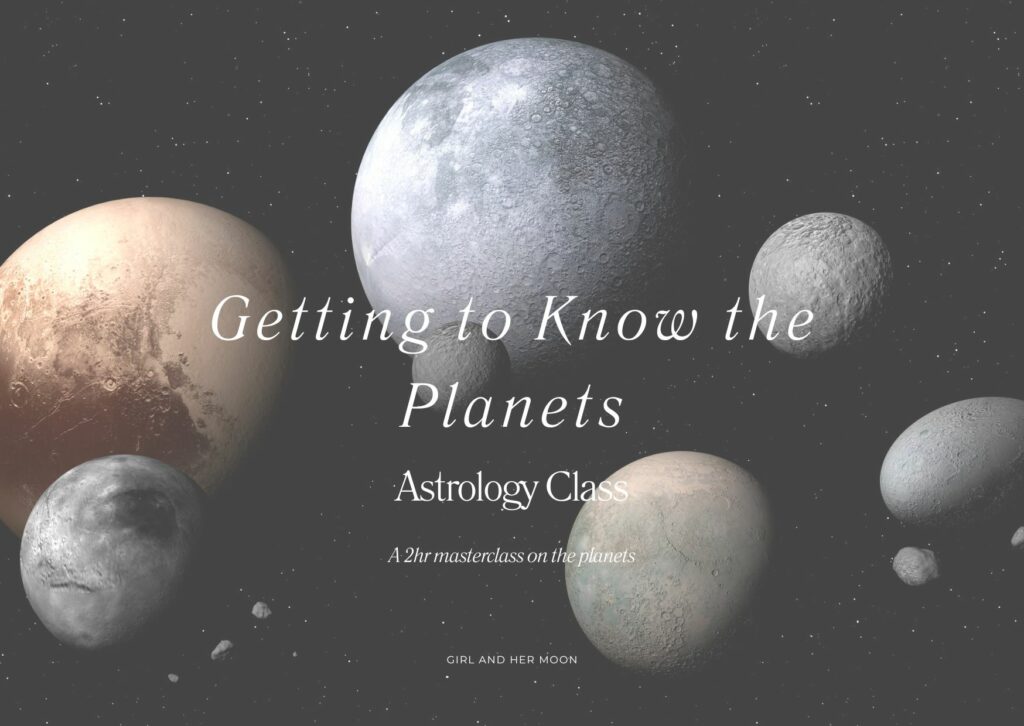 Getting to Know the Planets Astrology Class Girl and Her Moon